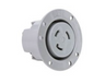 Receptacle, Flanged Recessed 30amp 3 prong 120VAC outlet, P&S L530-FO