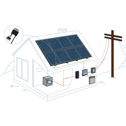 5 kW Roof-Top Hybrid System with String Inverter and Battery