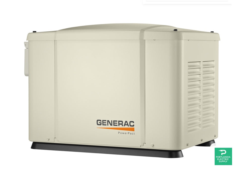 Generac Powerpact 7.5Kw Home Backup Air-Cooled Gas Engine Generator in Steel Enclosure - G006998-1