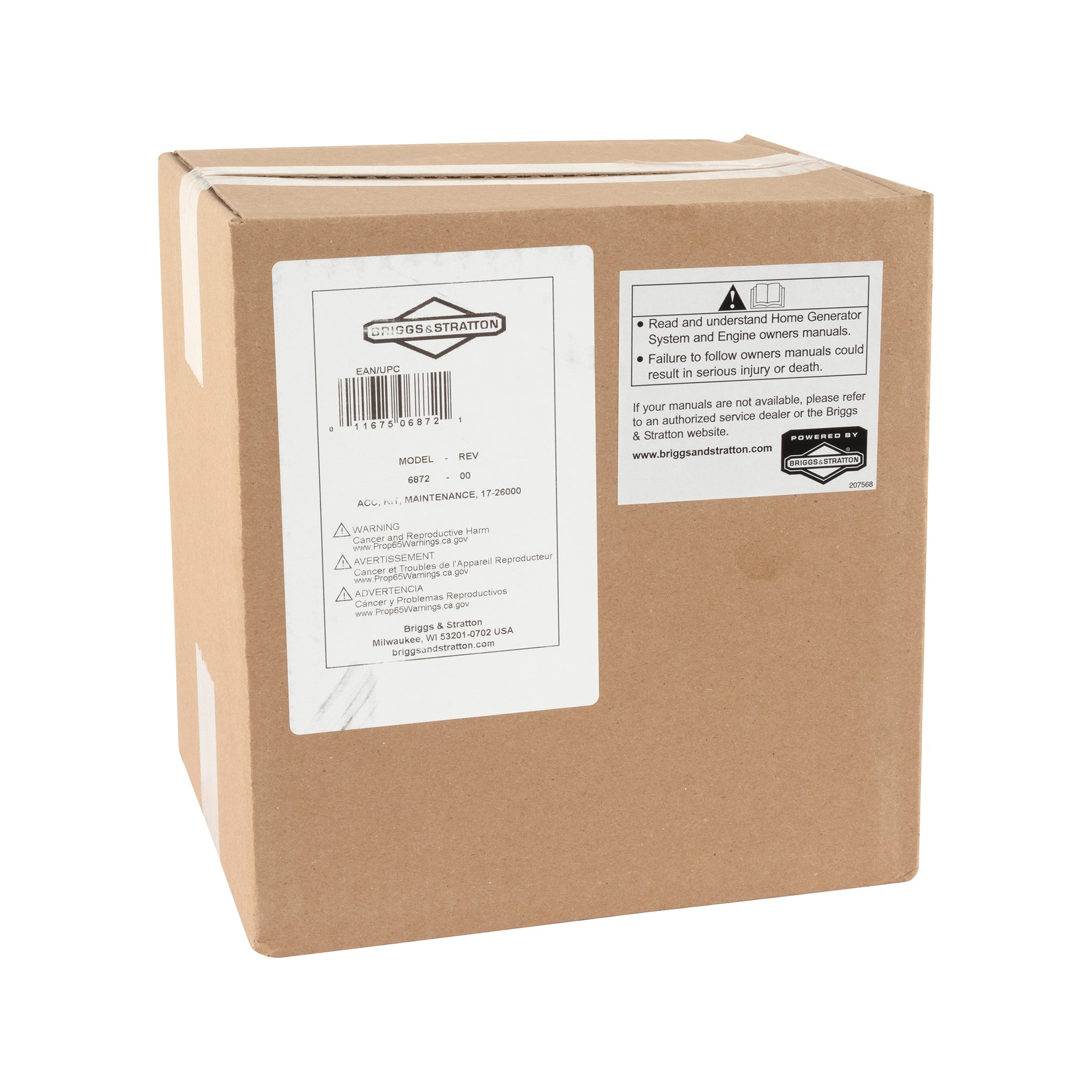Briggs and Stratton 17-26kW Maintenance Kit - Power Protect and Next Gen Product compatible - 6872, view 2