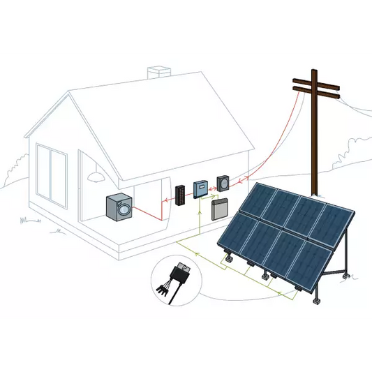 6 kW Ground-Mounted Hybrid System with String Inverter and Battery