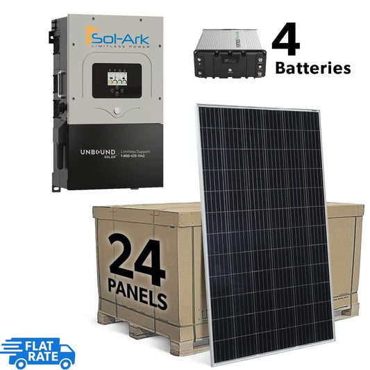 9.4 Grid-Tied Backup System with Sol-Ark Inverter, 24 Heliene 390 watt Panels and AGM Battery Bank