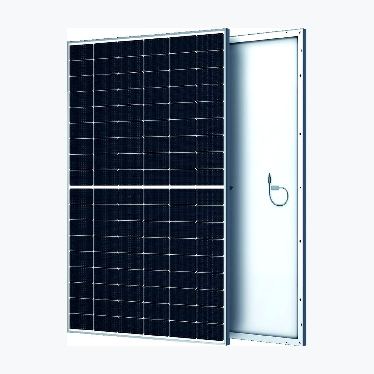 Hanersun HN18-54H 430W solar panel — official front/rear module render