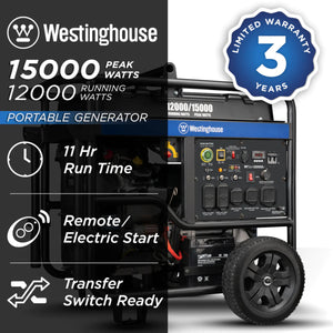 Westinghouse WGen12000c - 12000W Portable Generator