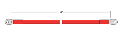 2/0 - 120" Battery Cable - RED