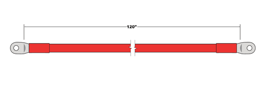 2/0 - 120" Battery Cable - RED