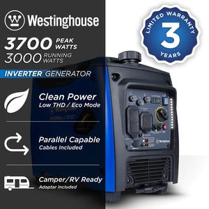 Westinghouse WH3700iXLTc - 3700W Inverter Portable Generator