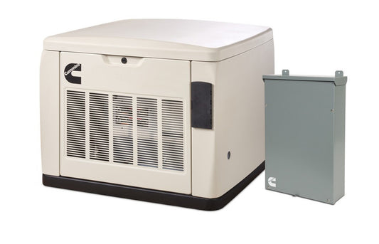 Cummins RS20AC - 20kW Quiet Connect Series 120/240V 1 Phase Air Cooled Standby Generator with 200A, SE, 3R ATS - A071Z402