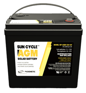 Go Power! 6V 224Ah AGM Solar Battery (GP-AGM-224-6V)