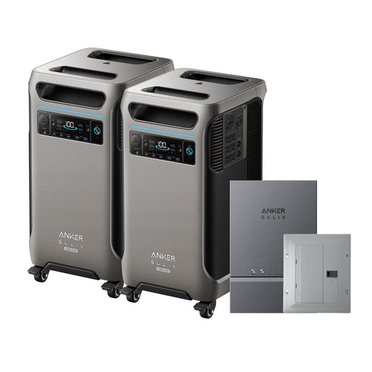 Anker 3840Wh SOLIX F3800 Plus 2 w/ Home Panel Kit, Sub Panel
