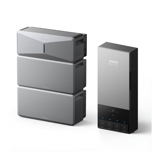 Anker SOLIX B17E114A E10 Automatic Backup Kit | 12kWh LiFePO4 Battery | 10-30kW Turbo Output | Smart Grid & Storm-Guard