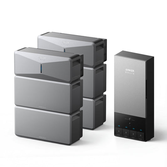 Anker SOLIX B17E114D 2-Set E10 Automatic Backup Kits | 24kWh LiFePO4 Battery | 10-30kW Turbo Output | Smart Grid & Storm-Guard