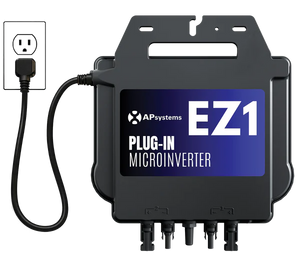 APsystems EZ1 Microinverter – Plug In Dual-Module Inverter for 120V Circuits (Up to 2 Panels) w/Power Cord Balcony Solar