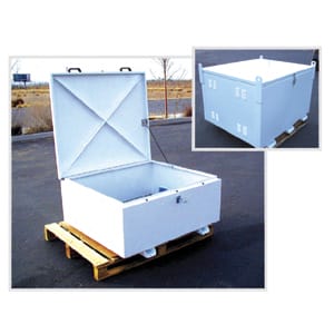 Aluminum Chest Style Battery Box Enclosure for 16 x L16 or S530 Batteries 2x8