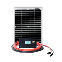 20W Monocrystalline RV Solar Panel Kit with Controller — side angle