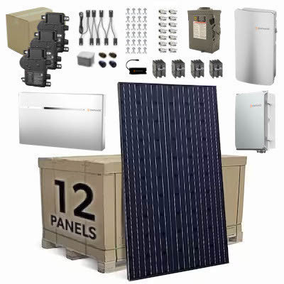 Grid Tie Enphase Partial-Backup System: 12 Panel 4.74 kW