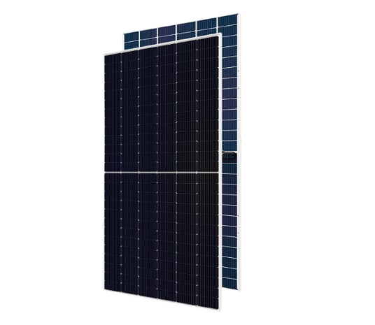 Hyundai HiS-S585OJ 585W Clear on Transparent156 Half-Cell Bifacial Solar Panel