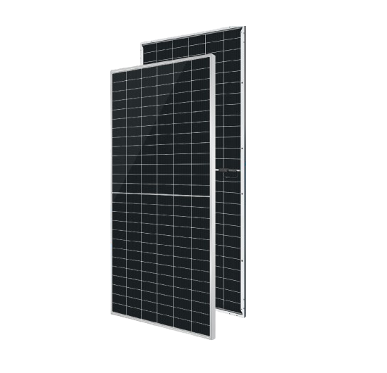 Hyundai HiS T640NJ 640W Clear on White 156 Half-Cell Bifacial N-Type Solar Panel - 640W | Portlandia Electric Supply