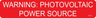 Warning - Photovoltaic Power Source