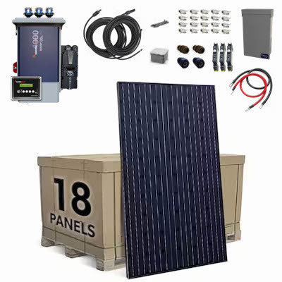 Off Grid Pre-Wired System: 48 volt Q.Cell 18 Panel 7.29 kW