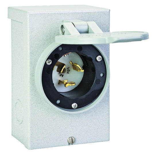 Reliance PB50 50-Amp 12,500-Watt 120/240-Volt Metallic Power Inlet Box