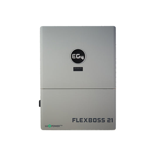 EG4 FlexBOSS21 hybrid solar inverter with 21kW PV input, compact design, and advanced power gateway integration