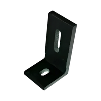 Quick Mount PV QMC-LF-B-12 Black Slotted L-foot