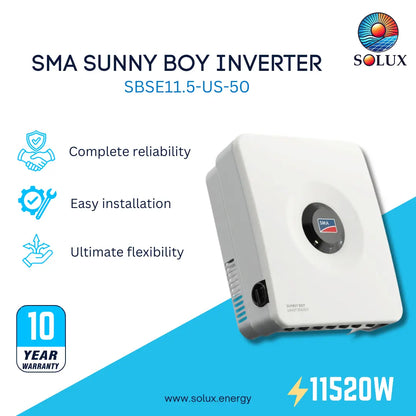 SMA Sunny Boy SBSE11.5-US-50 11.5kW Smart Energy Hybrid DC or AC Coupled Inverte