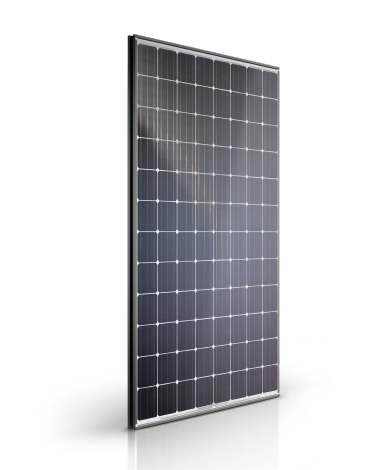Panasonic SC Series 330W SC330 96-Cell Mono Black Frame Solar Panel - WILL CALL — side angle