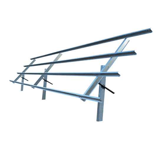 24 Panel Residential Sinclair Sky Rack 2.0 Ground Mount Panel Racking Solar Kit (Seasonal Adjust) Made in USA - 67.7 x 44.6" Panel Size