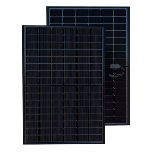 Solarever USA 450W N-Type Bifacial Dual Glass Full Black Solar Panel | SE-182*105-450M-96-BD