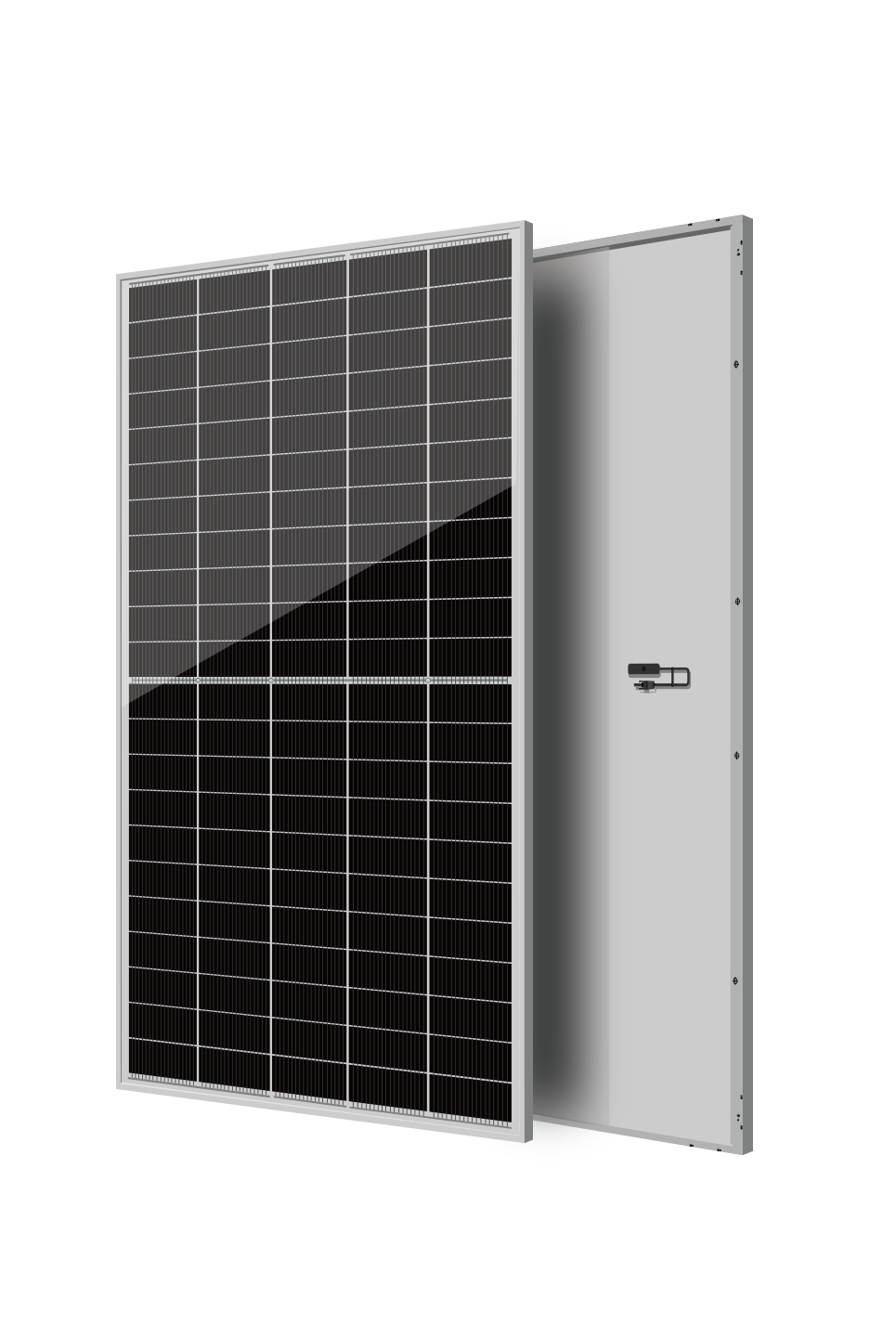 ZNShine Solar ZXM8-GPLDD132-705 705W bifacial double-glass solar panel - front and back view