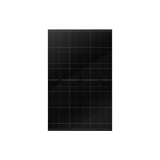 Black rectangular panel with grid pattern on a white background