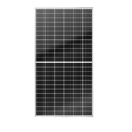 Solar panel with grid pattern on a white background