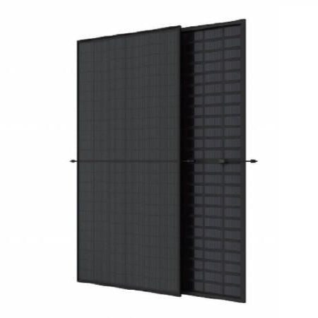 Black solar panel on a white background
