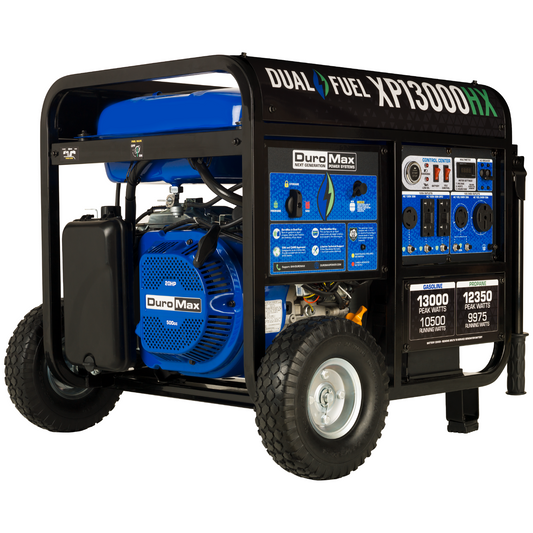 DuroMax XP13000HX 13,000 Watt Portable Dual Fuel Gas Propane CO Alert - Recon