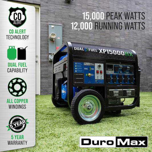 DuroMax XP15000HX 15000W Dual Fuel Portable Generator
