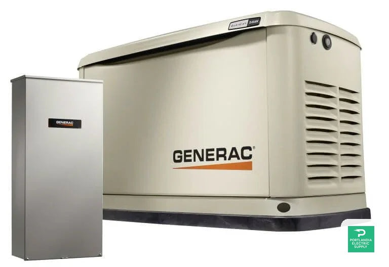 Generac Guardian 24KW Home Backup Air-Cooled Gas Engine Generator in Aluminum Enclosure - G007210-10