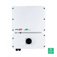 SolarEdge SE6000H HD-Wave inverter front view with white enclosure and on/off switch