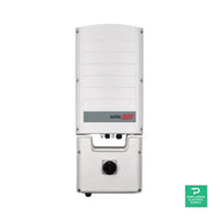 SolarEdge SE40K-USR8IBNZ4 white solar inverter front view with label and controls