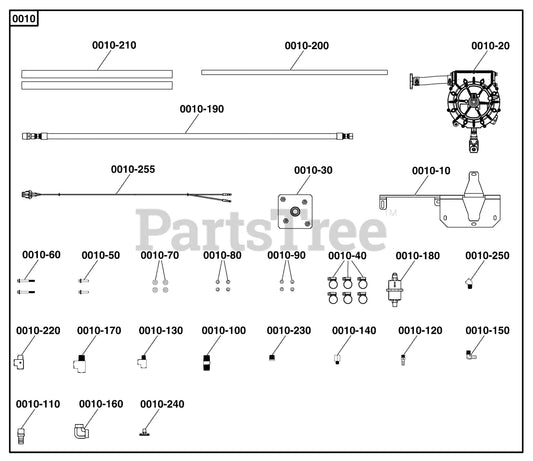 Briggs and Stratton LP Vaporizer Kit, Liquid Withdrawal, 5.7-8.8L TCAC PSI - 6504 (kit diagram)