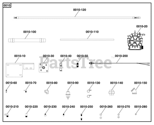 Briggs and Stratton LP Vaporizer Kit, Liquid Withdrawal 11.1L TCAC PSI - 6505 (kit diagram)