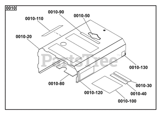 Briggs and Stratton Front Enclosure Panel PP13kW - 6910 (kit diagram)