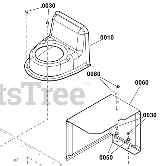 Briggs and Stratton Control Panel Door Assembly PP13kW - 6915 (enclosure diagram callout)