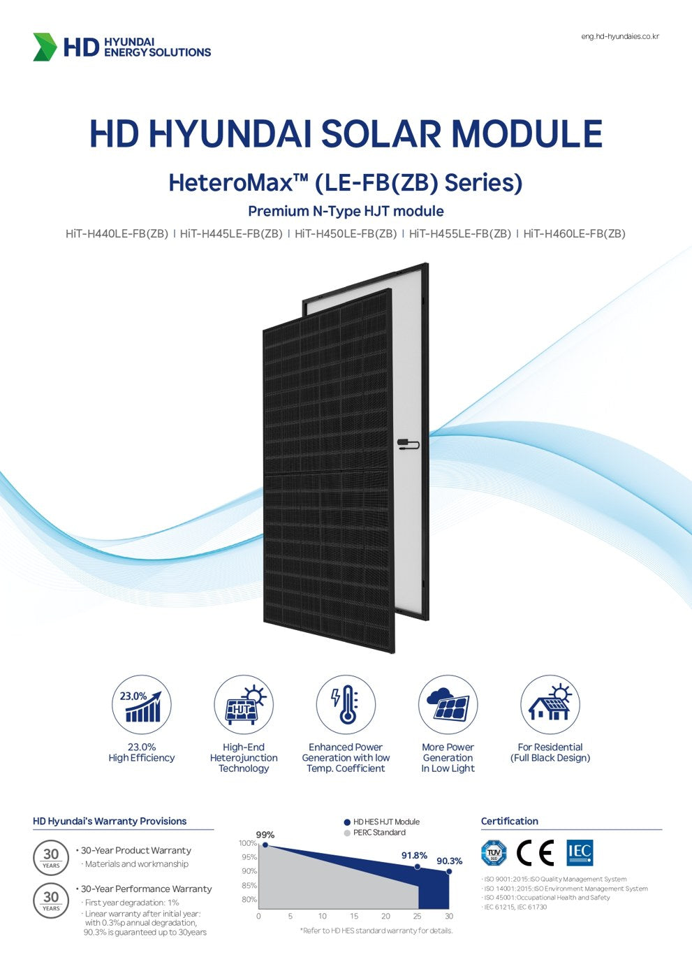 Hyundai Energy Solutions HiT-H455LE-FB(ZB)