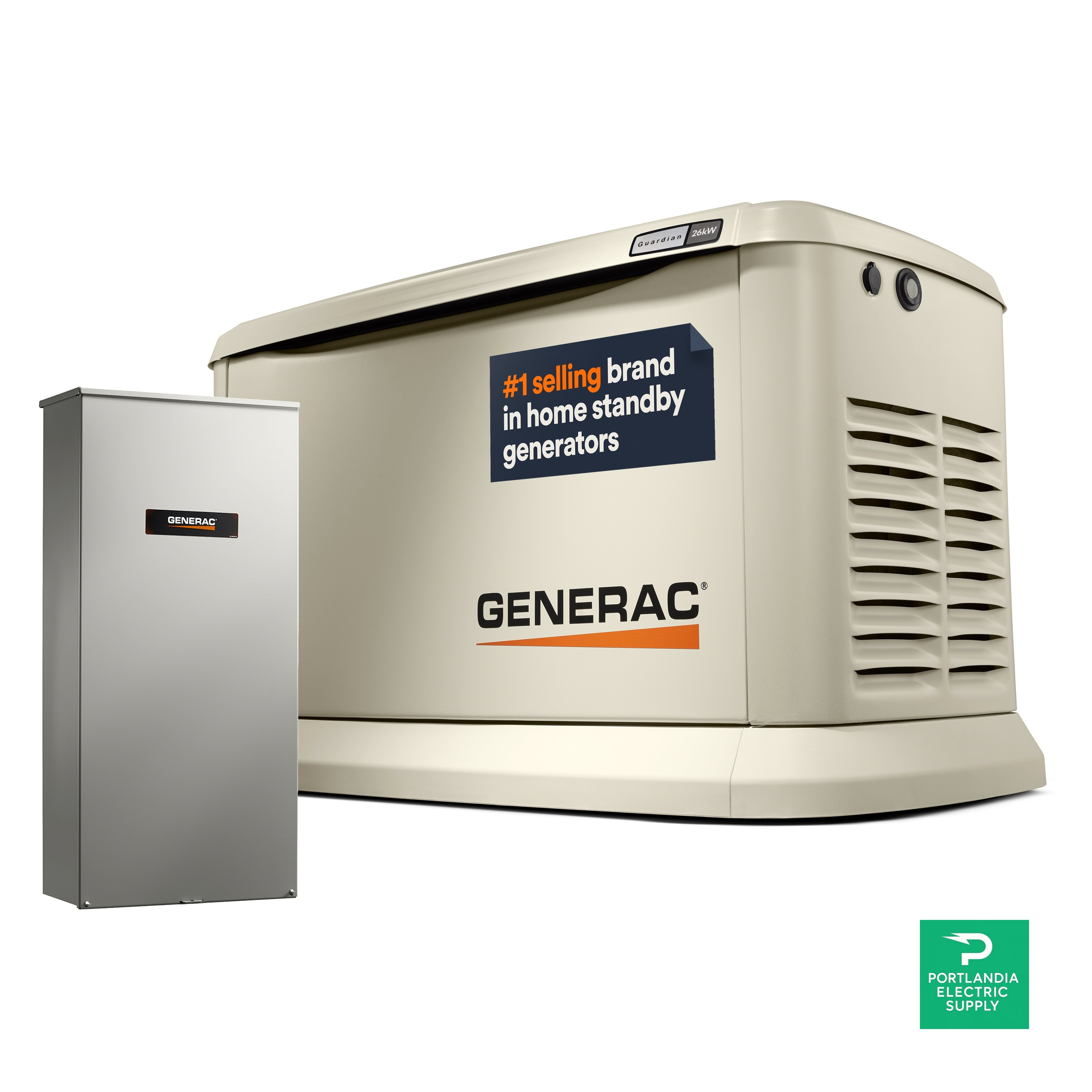 Generac 26kW Guardian Air-Cooled Generator with 200A SE ATS (NOT CUL) 7291 — PES Supply