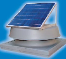 Natural Light Commercial Curb Mount Solar Attic Fan 32w