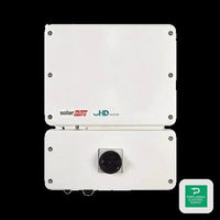 SolarEdge SE3800H-US inverter front view, white HD-Wave solar power equipment