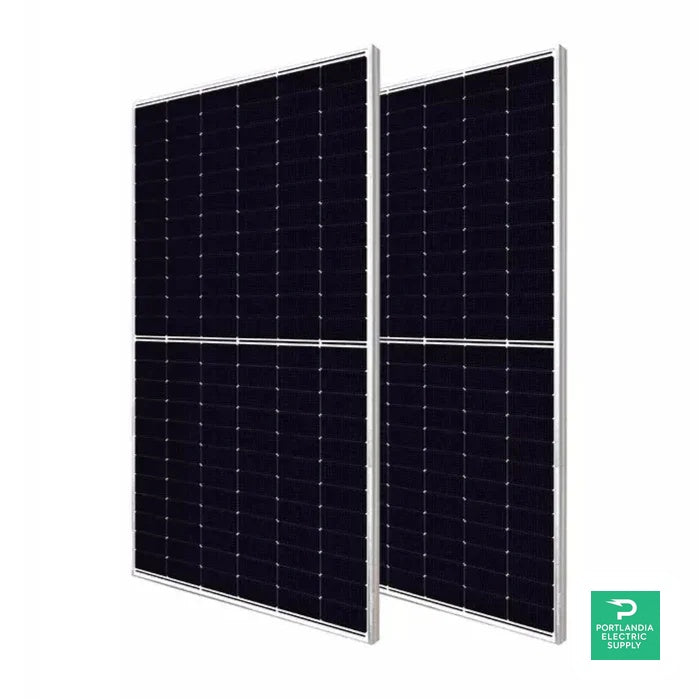 Canadian Solar 132 TOPCon BF Black/Silver 620w Solar Panel - CS6.2-66TB-620 - 620w | Portlandia Electric Supply