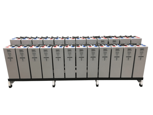 Discover Battery OPzV Tubular Gel 1,265Ah 60.7kWhr / 48VDC w/ Racking & Interconnects (24) Battery Bank